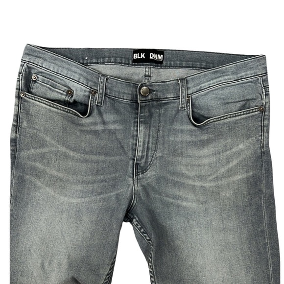 BLK DNM denim gray jeans size 36x34 men’s relaxed fit designer premium jeans - Picture 2 of 5